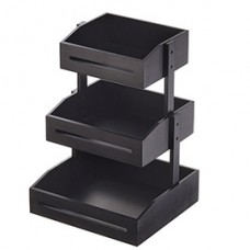 Espositore buffet - 3 piani - bamboo nero - H 41cm - Leone