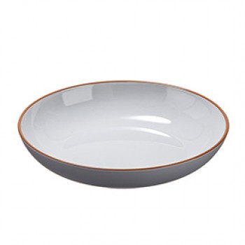 Piatto fondo - rPET - grigio - Ø22,2 x 4,4cm - Leone