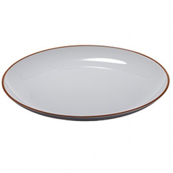 Piatto piano - rPET - grigio - Ø27,5 x 2,8cm - Leone