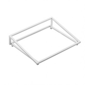 Supporto per vassoio - inclinato - bianco - 32,5 x 26,5 x 7cm - metallo - Leone