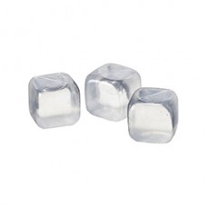 Cubetti refrigeranti - trasparenti - riutilizzabili - 4,5 x 4,5cm - Leone - conf. 10pezzi