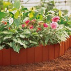 Bordo ornamentale - componibile ad incastro - PP - marrone - 3m x 175mm - Verdemax