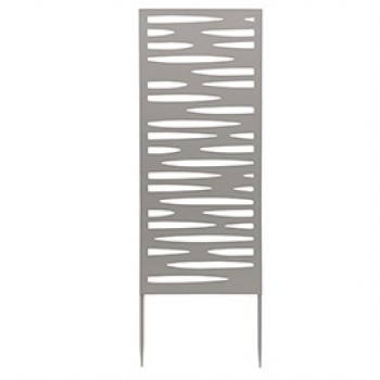 Pannello decorativo - metallo - 30 x 90 cm - grigio - Verdemax