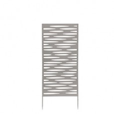 Pannello decorativo - metallo - 50 x 100 cm - grigio - Verdemax