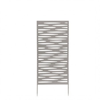 Pannello decorativo - metallo - 50 x 100 cm - grigio - Verdemax