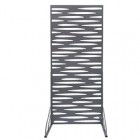 Pannello decorativo - metallo - con piedi laterali - 80 x 180 cm - grigio - Verdemax