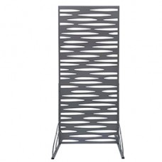 Pannello decorativo - metallo - con piedi laterali - 80 x 180 cm - grigio - Verdemax