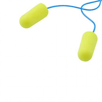 Inserti auricolari E-A-Rsoft Yellow Neons - con cordicella - SNR 34 dB - giallo fluo - 3M - conf. 200 pezzi
