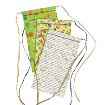 Sacchetto regalo - fantasie assortite - c/nastro rafia - 20 x 35 + 5 cm - carta - Rex Sadoch - conf. 3pz