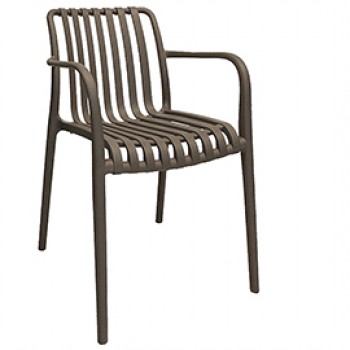 Sedia Nives - 56 x 42 x 81 cm - PP - tortora - Verdelook