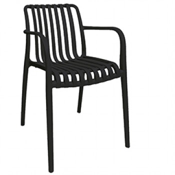 Sedia Nives - 56 x 42 x 81 cm - PP - nero - Verdelook