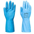 Guanti per alimenti protezione chimica B - M - lattice - leggeri - azzurro - Portwest - conf. 12 pezzi