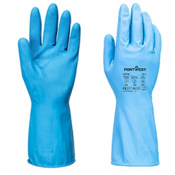 Guanti per alimenti protezione chimica B - XL - lattice - leggeri - azzurro - Portwest - conf. 12 pezzi