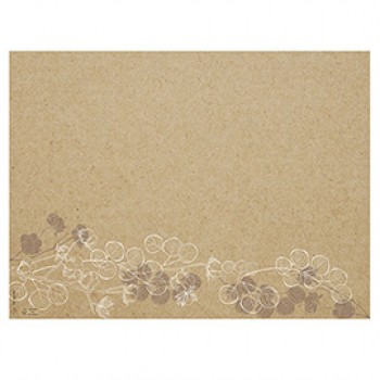 Tovaglietta monouso Floral - 30 x 40 cm - carta - avana - Pro Nappe - conf. 400 pezzi