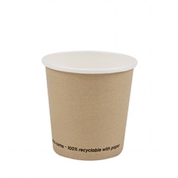 Bicchiere caffè - carta - 75 ml - avana - Signor Bio - conf. 50 pezzi