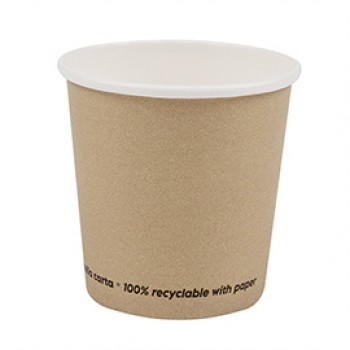 Bicchiere caffè - carta - 100 ml - avana - Signor Bio - conf. 50 pezzi Bicchiere caffè - carta - 100 ml - avana - Signor Bio - conf. 50 pezzi