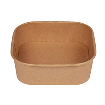 Bowl quadrata - 900ml - 17 x 17 cm - avana - Signor Bio - conf. 50 pezzi Bowl quadrata - 900ml - 17 x 17 cm - avana - Signor Bio - conf. 50 pezzi