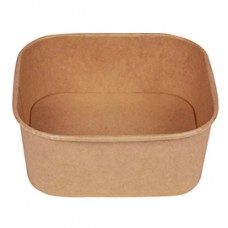 Bowl quadrata - 1200ml - 17 x 17 cm - avana - Signor Bio - conf. 50 pezzi