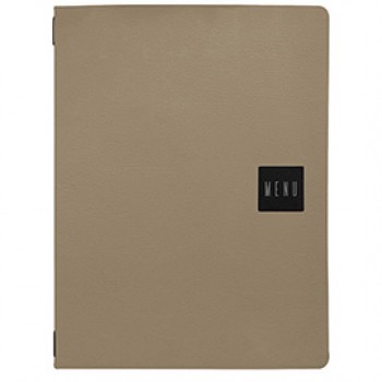 Porta menù Talk - 3 inserti doppi inclusi - A4 - 24,3 x 31,6 cm - beige - Stilcasa