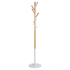 Appendiabiti - Ø35,5 x H175 cm - legno - bianco - Alba