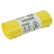 Sacco rifiuti - HDPE - 50 x 60 cm - 30 L - 15my - giallo - Bio Extrusion - conf. 20 pezzi Sacco rifiuti - HDPE - 50 x 60 cm - 30 L - 15my - giallo - Bio Extrusion - conf. 20 pezzi