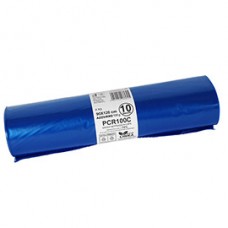 Sacco rifiuti - PCR - 90 x 120 cm - 120 L - 60 gr - azzurro -Bio Extrusion - conf. 10 pezzi Sacco rifiuti - PCR - 90 x 120 cm - 120 L - 60 gr - azzurro -Bio Extrusion - conf. 10 pezzi