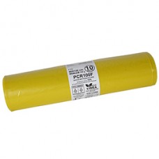 Sacco rifiuti - PCR - 90 x 120 cm - 120 L - 100 gr - giallo -Bio Extrusion - conf. 10 pezzi Sacco rifiuti - PCR - 90 x 120 cm - 120 L - 100 gr - giallo -Bio Extrusion - conf. 10 pezzi