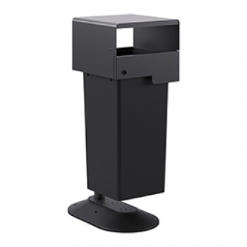 Portarifiuti MODULA - da terra - coperto - con contenitore - 62,5 x 41,5 x 107,5 cm - 73 L - antracite - Stilcasa