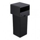 Portarifiuti MODULA - murale - coperto - con contenitore - 41,5 x 41,5 x 107,5 cm - 73 L - antracite - Stilcasa