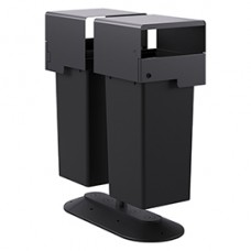 Portarifiuti MODULA - da terra - coperto - con contenitore - doppio - 41,5 x 90 x 107,5 cm - 73+73 L - antracite - Stilcasa