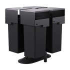 Portarifiuti MODULA - da terra - coperto - con contenitore - quadruplo - 90 x 90 x 107,5 cm - 73+73+73+73 L - antracite - Stilcasa