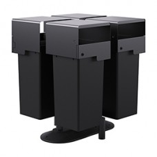 Portarifiuti MODULA - da terra - coperto - con contenitore - quadruplo - 90 x 90 x 107,5 cm - 73+73+73+73 L - antracite - Stilcasa