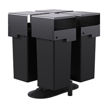 Portarifiuti MODULA - da terra - coperto - con contenitore - quadruplo - 90 x 90 x 107,5 cm - 73+73+73+73 L - antracite - Stilcasa