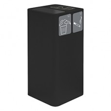 Posacenere e gettacarte - 38,3 x 38,3 x 82,5 cm - 100 L - nero - Stilcasa