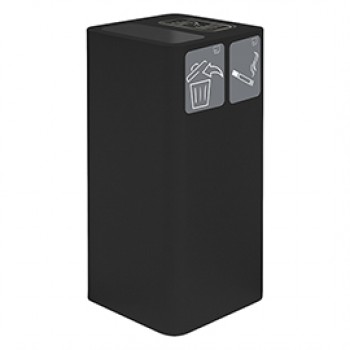 Posacenere e gettacarte - 38,3 x 38,3 x 82,5 cm - 100 L - nero - Stilcasa Posacenere e gettacarte - 38,3 x 38,3 x 82,5 cm - 100 L - nero - Stilcasa