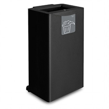 Gettacarte FRONT - 44,5 x 35 x 89 cm - 90 L - nero - Stilcasa Gettacarte FRONT - 44,5 x 35 x 89 cm - 90 L - nero - Stilcasa