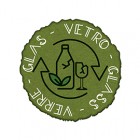 Etichetta in vinile raccolta differenziata Stik - vetro - autoadesiva - 10,5 x 10,5 cm - PVC - verde - Medial International