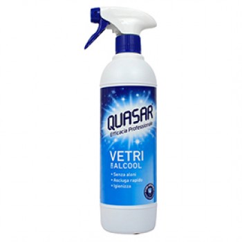 Detergente per vetri in spray Quasar - con alcool - flacone da 580 ml - Quasar Detergente per vetri in spray Quasar - con alcool - flacone da 580 ml - Quasar
