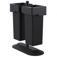 Portarifiuti MODULA - da terra - con contenitore - doppio - 85 x 35,5 x 97,5 cm - 53+53 L - antracite - Stilcasa