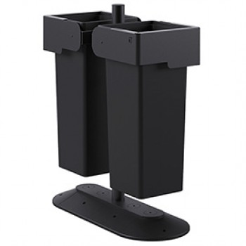 Portarifiuti MODULA - da terra - con contenitore - doppio - 85 x 35,5 x 97,5 cm - 53+53 L - antracite - Stilcasa