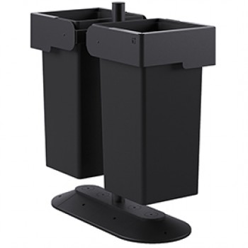 Portarifiuti MODULA - da terra - con contenitore - doppio - 41,5 x 91 x 97,5 cm - 73+73 L - antracite - Stilcasa