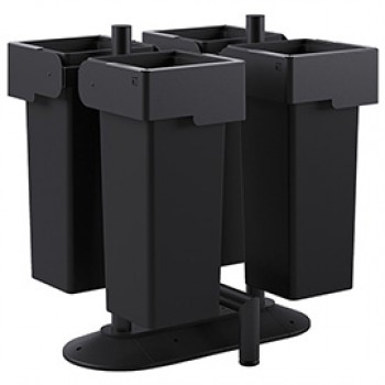 Portarifiuti MODULA - da terra - con contenitore - quadruplo - 78 x 85 x 97,5 cm - 53+53+53+53 L - antracite - Stilcasa