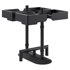 Portarifiuti MODULA - da terra - con reggisacco - quadruplo - 91 x 91 x 97,5 cm - 120+120+120+120 L - antracite - Stilcasa