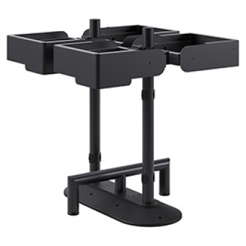 Portarifiuti MODULA - da terra - con reggisacco - quadruplo - 91 x 91 x 97,5 cm - 120+120+120+120 L - antracite - Stilcasa