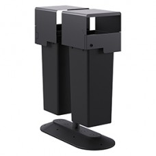 Portarifiuti MODULA - da terra - coperto - con contenitore - doppio - 85 x 35 x 107,5 cm - 53+53 L - antracite - Stilcasa