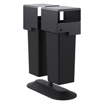 Portarifiuti MODULA - da terra - coperto - con contenitore - doppio - 85 x 35 x 107,5 cm - 53+53 L - antracite - Stilcasa