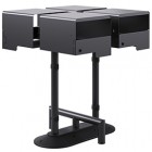 Portarifiuti MODULA - da terra - coperto - con reggisacco - quadruplo - 90 x 90 x 107,5 cm - 120+120+120+120 L - antracite - Stilcas a