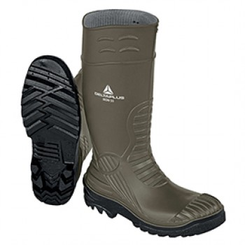 Stivali di sicurezza Iron S5 SRC - taglia 45 - PVC - kaki/nero - Deltaplus