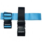 Cinghie per valigia Explora - 190 x 5 cm - azzurro nero - Lebez - set 2 pezzi