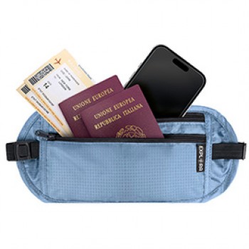 Cintura da viaggio Explora - 25 x 14,5 cm - tessuto - azzurro - Lebez